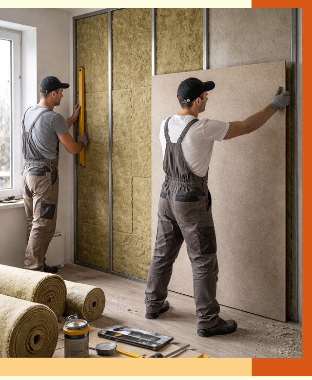 Шумоизоляция стен в Кропоткине от 4887 руб/м2 — звукоизоляция стен под ключ | ТепломастерКрп