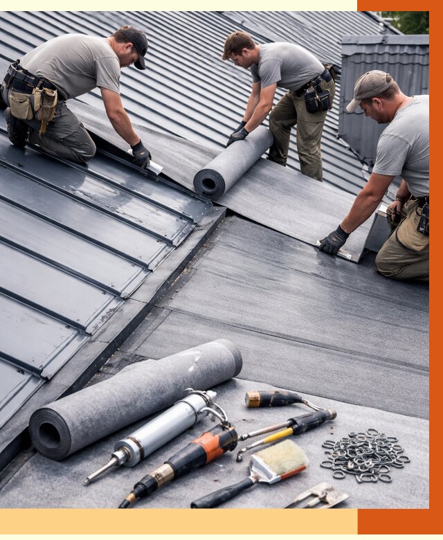 Гидроизоляция металлической кровли полимочевиной в Кропоткине от 9230 руб. | ТепломастерКрп