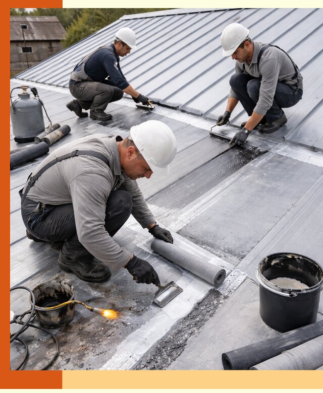 Гидроизоляция металлической кровли с гарантией в Кропоткине