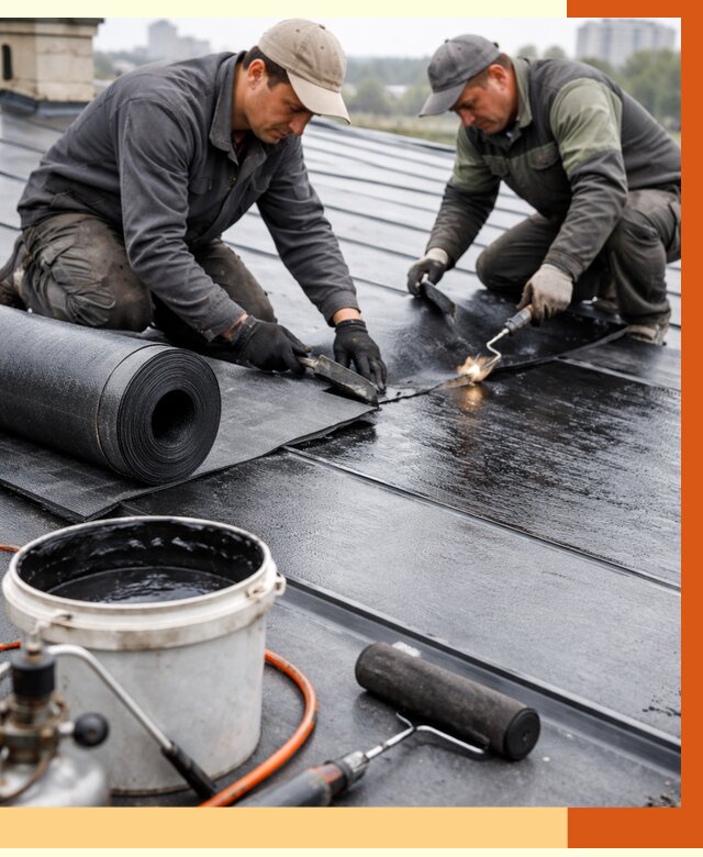 Гидроизоляция фальцевой кровли в Кропоткине от 8144 руб. под ключ | ТепломастерКрп
