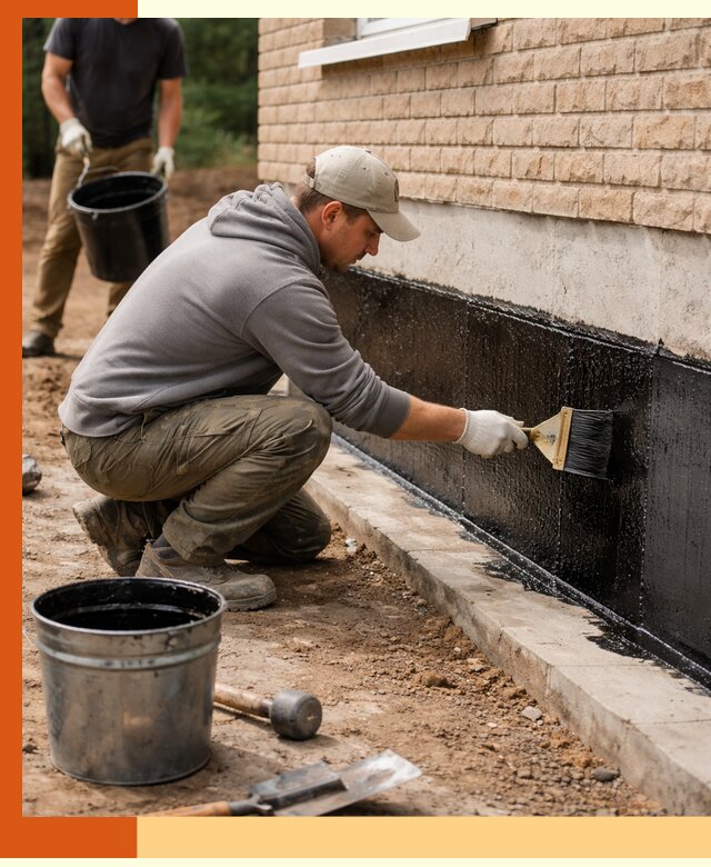 Гидроизоляция цоколя домов и зданий в Кропоткине эффективными методами