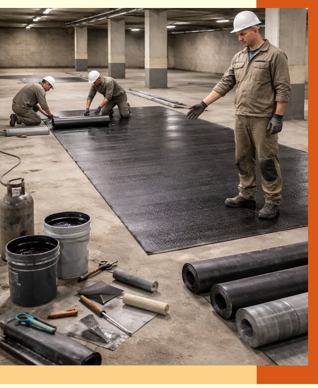 Гидроизоляция паркинга в Кропоткине от 1303 руб/м² — профессиональная защита | ТепломастерКрп