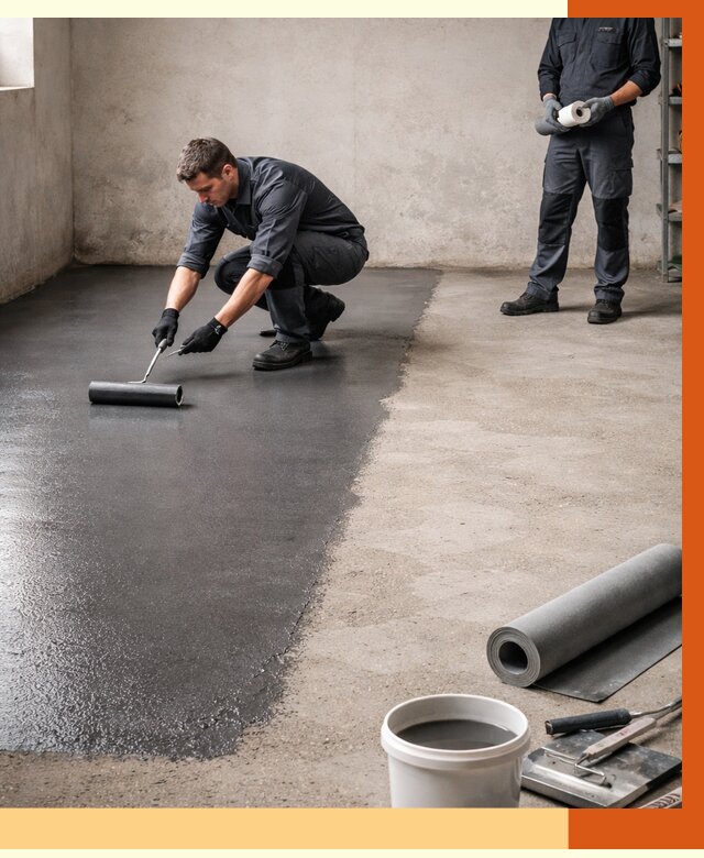 Гидроизоляция гаражного пола в Кропоткине от 3801 руб./м² — ТепломастерКрп профессионально