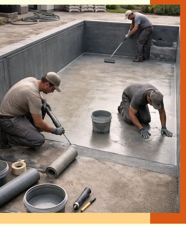 Профессиональная гидроизоляция бассейна в Кропоткине от 7058 руб. за м2 | ТепломастерКрп