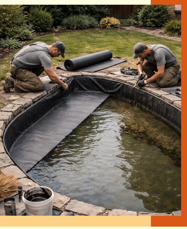 Гидроизоляция пруда в Кропоткине от 16289 руб. под ключ | ТепломастерКрп профессионально