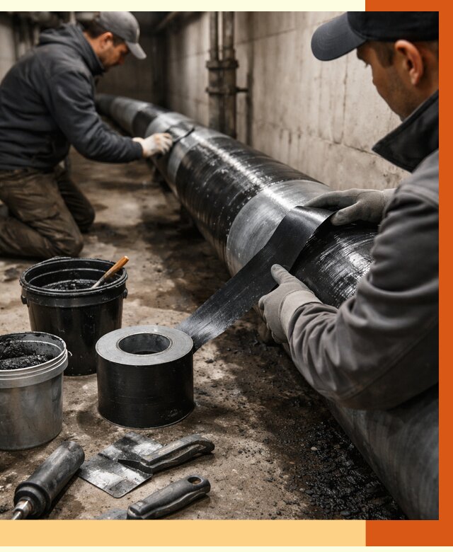 Гидроизоляция труб в Кропоткине от 2715 руб. — профессиональная герметизация | ТепломастерКрп