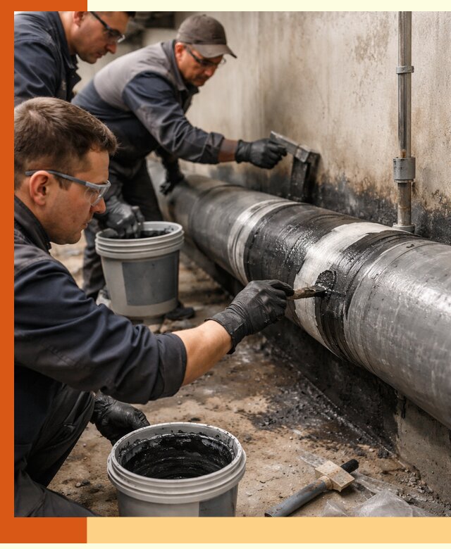 Гидроизоляция труб в Кропоткине — защита и герметизация коммуникаций