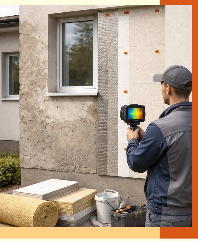 Тепловизионное обследование фасада в Кропоткине от 4887 руб. под ключ | ТепломастерКрп