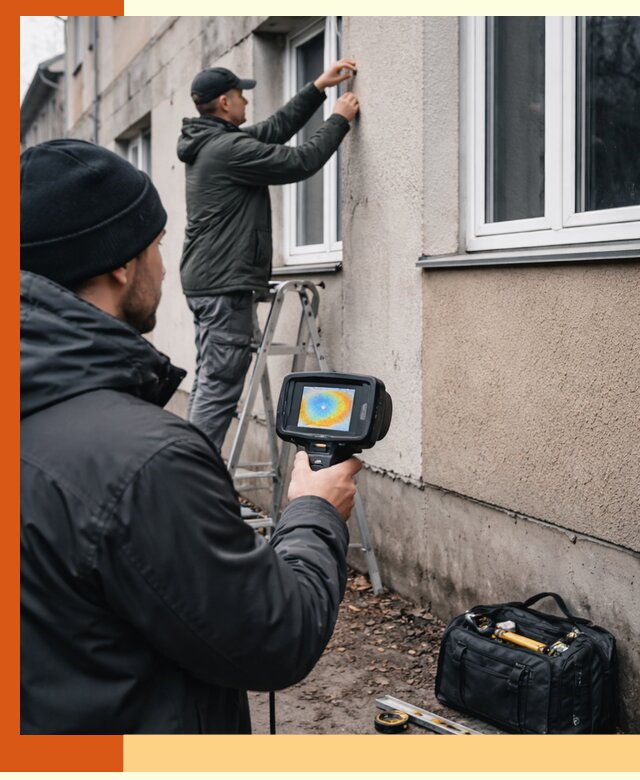 Тепловизионное обследование фасада в Кропоткине для выявления дефектов