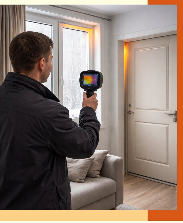 Тепловизионное обследование окон и дверей в Кропоткине от 4887 руб. | ТепломастерКрп
