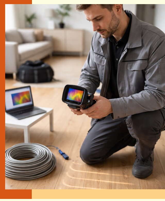 Тепловизионное обследование тёплого пола в Кропоткине для точной диагностики