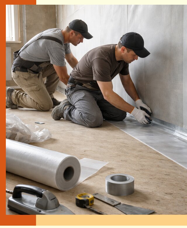 Монтаж пароизоляции для дома и помещений в Кропоткине