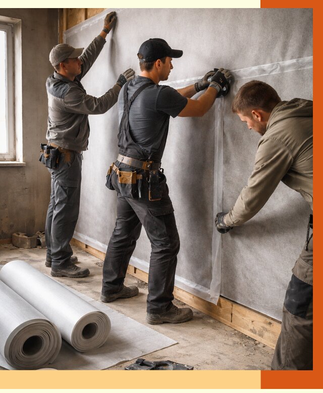 Монтаж ветроизоляции в Кропоткине от 4887 руб./м2 — профессионально | ТепломастерКрп