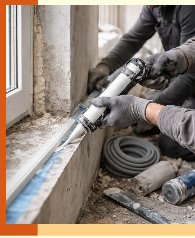 Герметизация стыков и примыканий зданий в Кропоткине