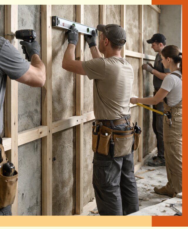 Монтаж обрешетки под утепление в Кропоткине от 1249 руб/м² | Заказать у ТепломастерКрп