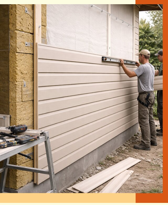 Монтаж сайдинга после утепления в Кропоткине от 2009 руб. — обшивка и облицовка | ТепломастерКрп