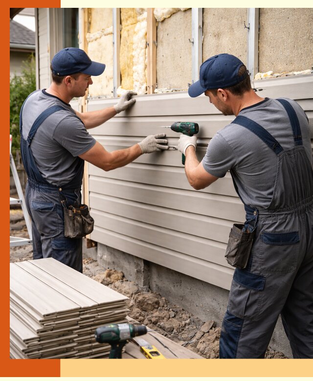 Монтаж сайдинга после утепления в Кропоткине качественно и надежно